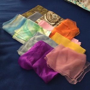Scarves! 11 multi-colored and sized scarves